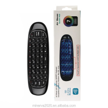 C120 2.4G Wireless Mini Keyboard Air Fly Mouse for Android TV Box Wireless USB Rechargeable remote control TV